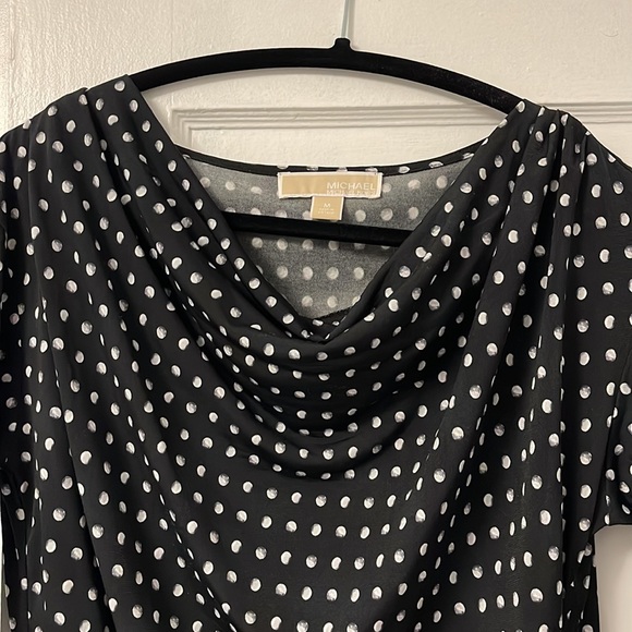 Michael Kors Polka Dot Top 3/4 Sleeves - Picture 3 of 5